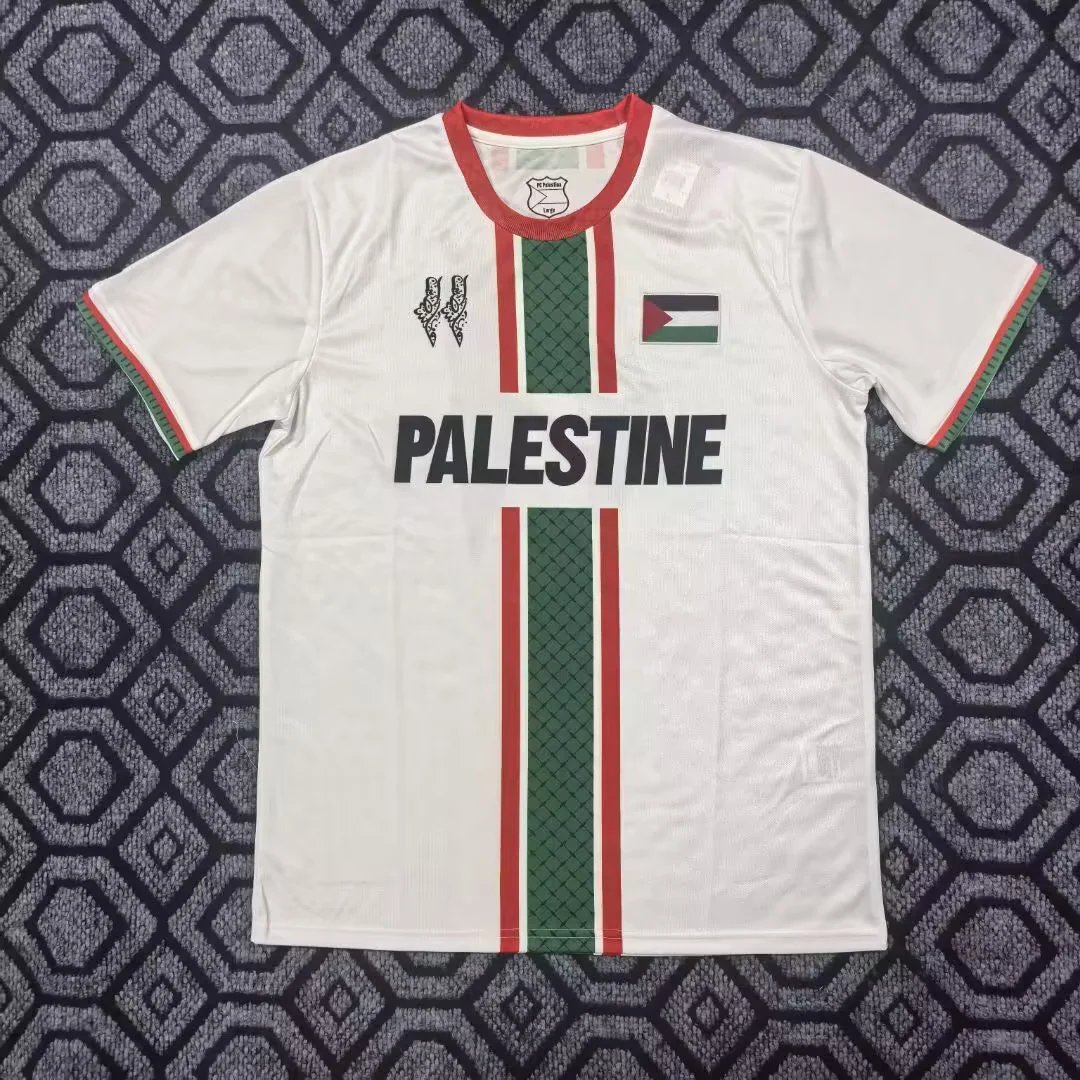AAA Quality Palestine 25/26 Special White/Green Jersey [DUPLICA